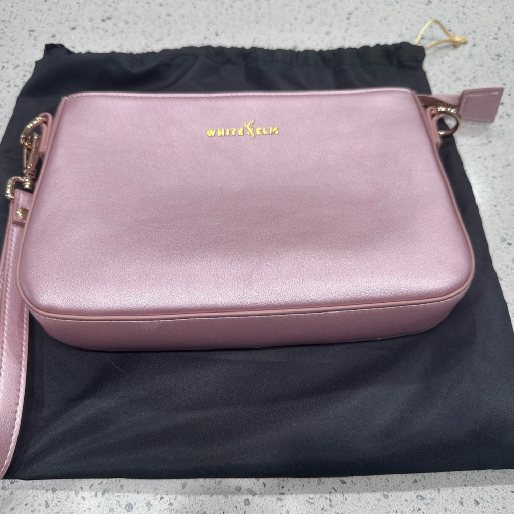 White Elm Pink Metallic Ara Crossbody Bag